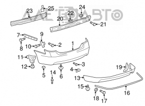 Toyota Camry v40 SE rear bumper lip