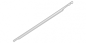 Molding door-glass central rear right Nissan Rogue 14-20 chrome