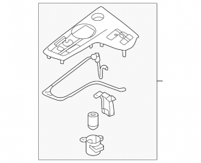 Upper center console trim for Kia Sportage 23-26 HEV under start-stop