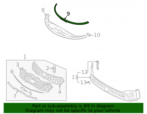 Kia Sorento 2021-21 HEV front bumper upper trim