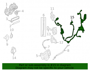 Chevrolet Equinox EV 24-26 rear left door wiring