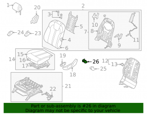 Kia Sorento 21-24 HEV, PHEV black rear right passenger seat runner trim