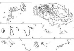 Antenna Keyless Toyota Camry v40 rear shelf