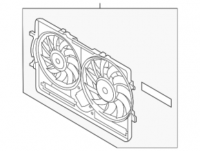 Diffuser radiator shroud bare Audi Q3 8U 15-18 for 1 fan