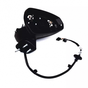 Right side mirror assembly for Audi A3 8V 15-20 4D, 5D, 6+2 pins, turn signal, heated, black, BSM