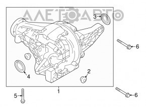 Rear differential gearbox Porsche Macan 15-18 3.0T