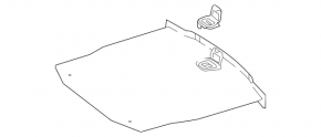 Trunk floor Mercedes W213 E 300/400/43/63 17-18 black, torn