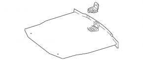 Trunk floor Mercedes W213 E 300/400/43/63 17-18 black, torn