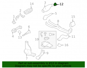 Right air duct Mercedes W221