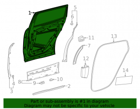 Bare rear left door Mercedes H247 GLA 20-26