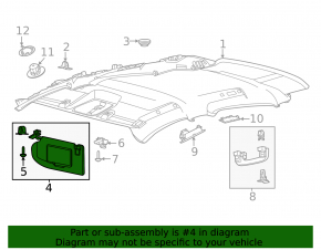 Left visor Ford Mustang Mach-E 21-23 black