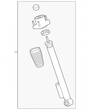 Rear left shock absorber for Land Rover Range Rover Sport 13-22 with adaptive suspension