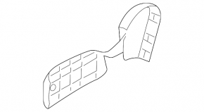 Right side driver's seat trim for Mazda CX-5 19-22, black, dry-cleanable, butt