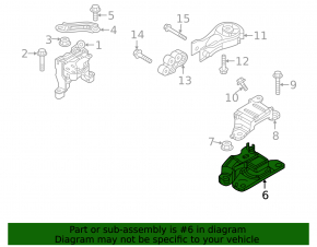 Left engine mount for Mazda CX-50 23-24 2.5