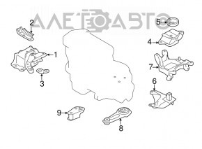Rear engine mount for Nissan Versa Note 13-19 1.6