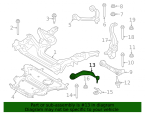 Lower control arm front left BMW 5 G30 17-23 rear, AWD