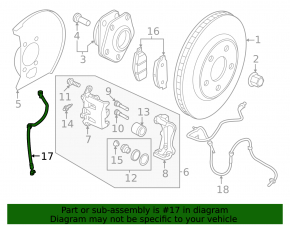 Brake hose front right Nissan Leaf 18-