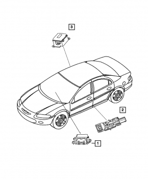 Airbag Sensor Door Left Dodge Challenger 09-