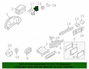 Trip Odometer Reset and Monitor Extension Button Audi A6 C7 12-18