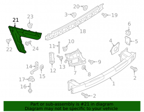 Rear bumper mount left outer Audi A6 C7 16-18 rest