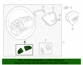 Audi E-Tron 19-23 steering wheel controls in glossy black
