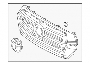 Toyota Land Cruiser 16-21 grille