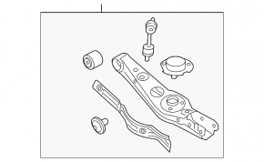 Lower control arm under the rear left spring, Hyundai Tucson 16-21 AWD