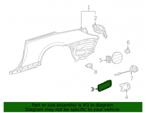 Ventilation shield right Lexus IS250 IS300 IS350 11-13