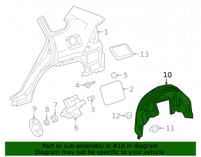 Rear left mudguard Toyota Rav4 19- OEM