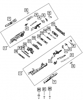 Chrysler Pacifica 17 Rear Panel - 2 Parts