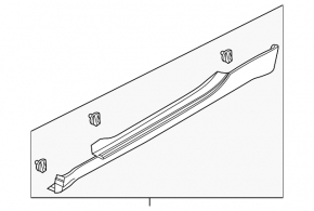 Left side sill for Nissan 350z 03-09, orange, broken fasteners, cracks, dents, scratches, painted
