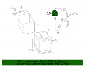 Cover of positive terminal of battery 12v Subaru Forester 14-16 SJ 2.5