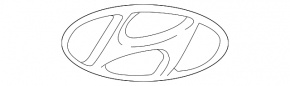 Emblem badge Hyundai tailgate Hyundai Kona 18-23