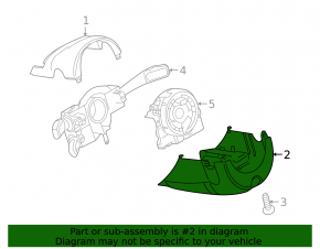 Steering column cover Audi A4 B8 08-16 black