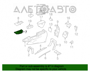 Cup holders panel with insert Mercedes W164 ML