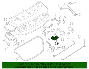Lincoln MKZ 13-20 Trunk Lid Lock Actuator with Electric Closer