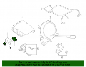 Airbag sensor front center Nissan Rogue 21-23 JP built