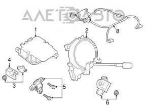Airbag sensor front center Nissan Rogue 21-23 JP built