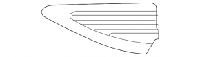 Emblem logo NAUTILUS fender front left Lincoln Nautilus 19-23