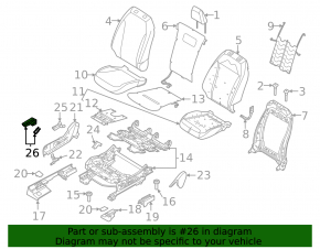 Ford Mustang Mach-E 21-26 Passenger Seat Height Adjustment Handle Black