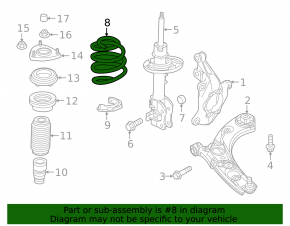 Front left spring Mazda CX-50 23-25 type 2