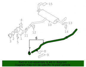 Exhaust line middle part BMW X5 E70 07-13 3.0