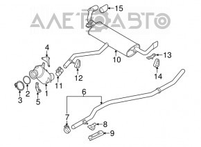 Exhaust line middle part BMW X5 E70 07-13 3.0