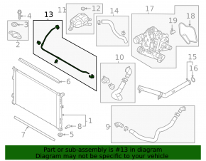Coolant expansion tank tube Hyundai Sonata 20-23 2.5 thin