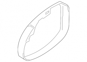 Mirror cover inner left VW CC 08-17 type 2, with tweeter