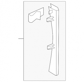Front pillar trim middle left VW CC 08-17 black