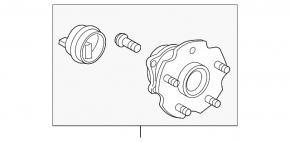 Rear left hub Lexus NX200t NX300 NX300h 15-21 FWD