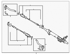 Steering rack Nissan Murano z52 15 - torn boot, rust