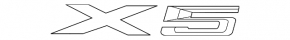 Emblem inscription X5 rear BMW X5 E70 08-13