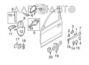 Outer front left door handle for BMW 335i e92 07-08